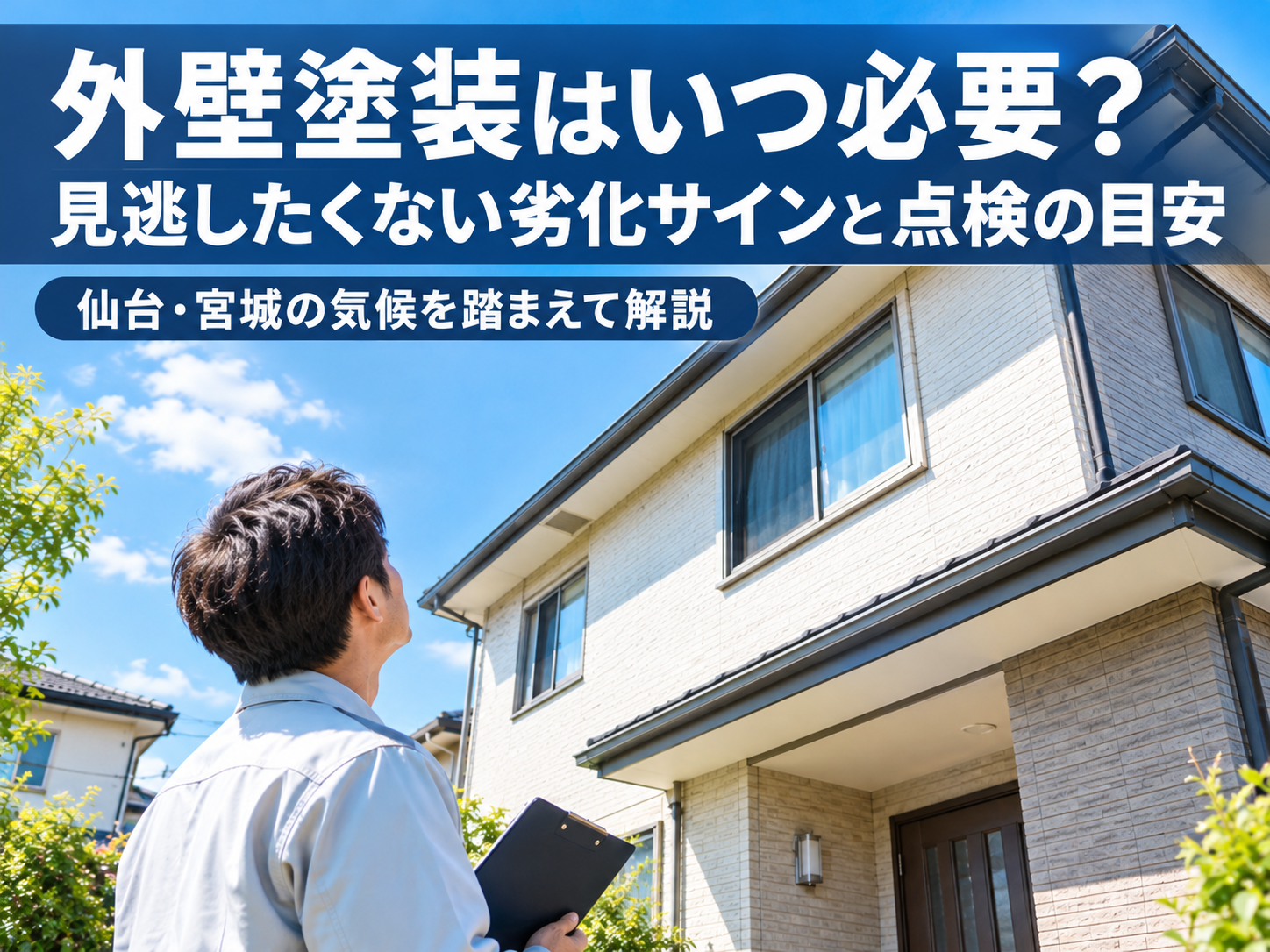 外壁塗装はいつ必要？見逃したくない劣化サインと点検の目安